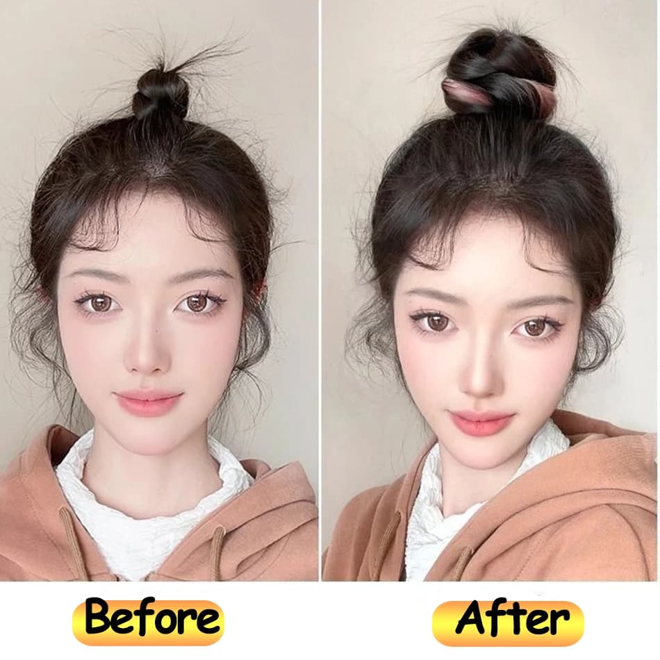 Perruque synthétique à tête sphérique à remontage automatique de 50cm, lot de cheveux pour femme, ch