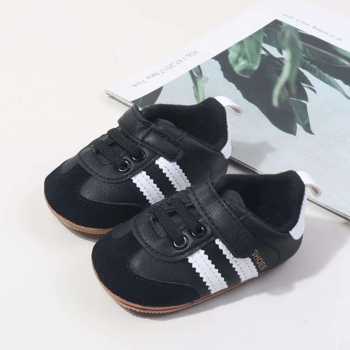 Chaussures unisexes pour bébés de 0 à 18 mois, en cuir PU de haute qualité, pour première marche, in