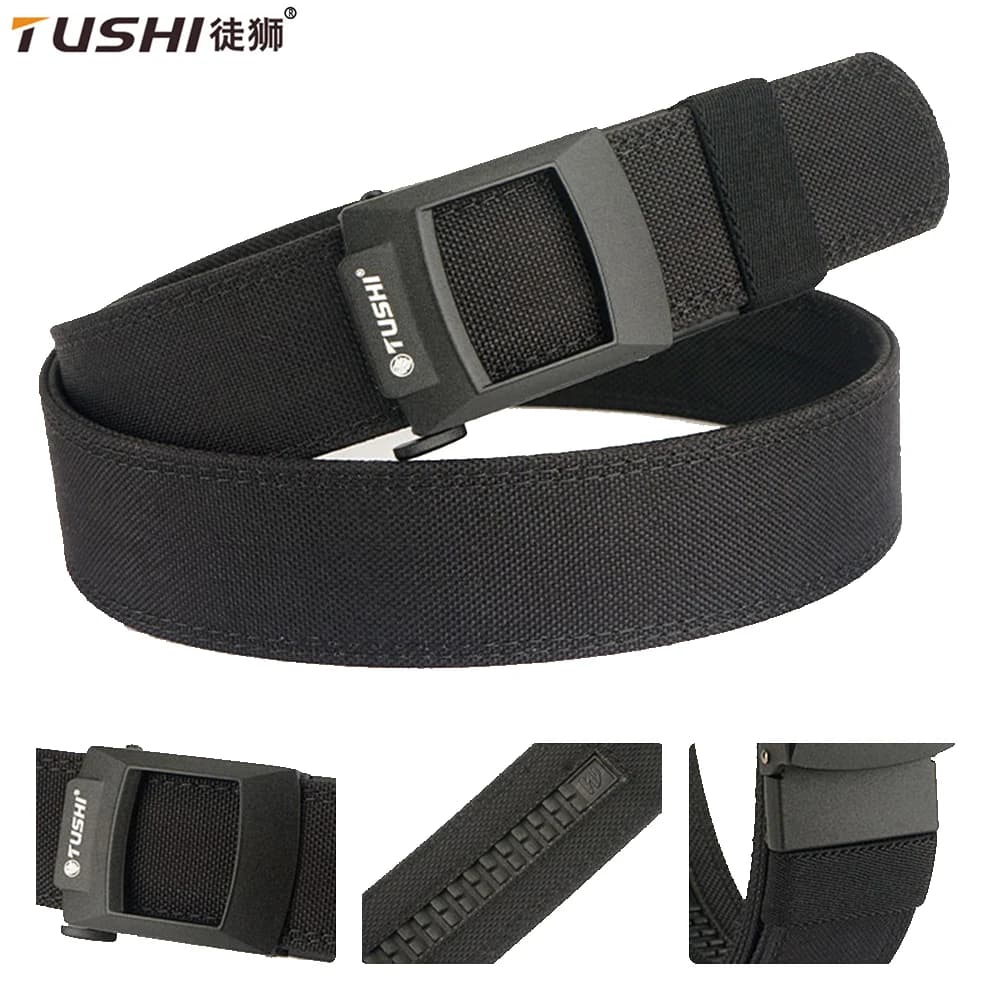 TUSHI nouvelle ceinture tactique dure boucle en métal ceinture militaire réglable rigide robuste à c