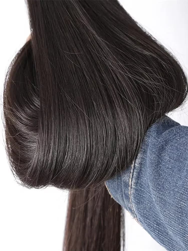 Lot de 3 ou 4 mèches de cheveux humains vierges brésiliens lisses comme des baguettes, 30 à 40 pouce