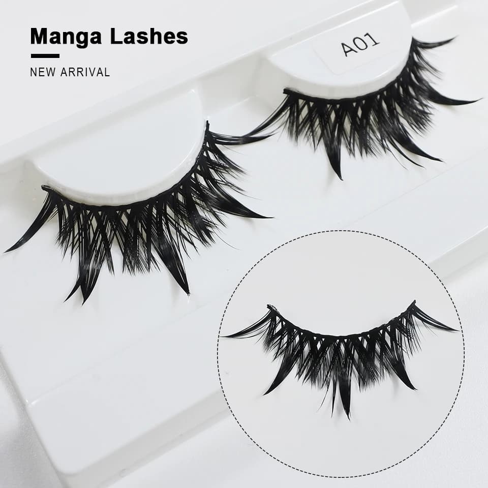 RED SIREN – faux-cils en Manga mouillés, longs, épais, naturels, à la mode, maquillage coréen, nouve