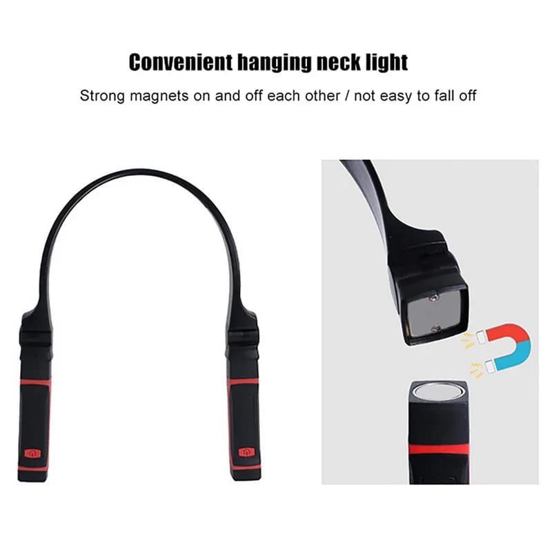 Flexible mains libres LED cou lumière livre lampe de lecture nuit Camping lumière lampe de poche AA/
