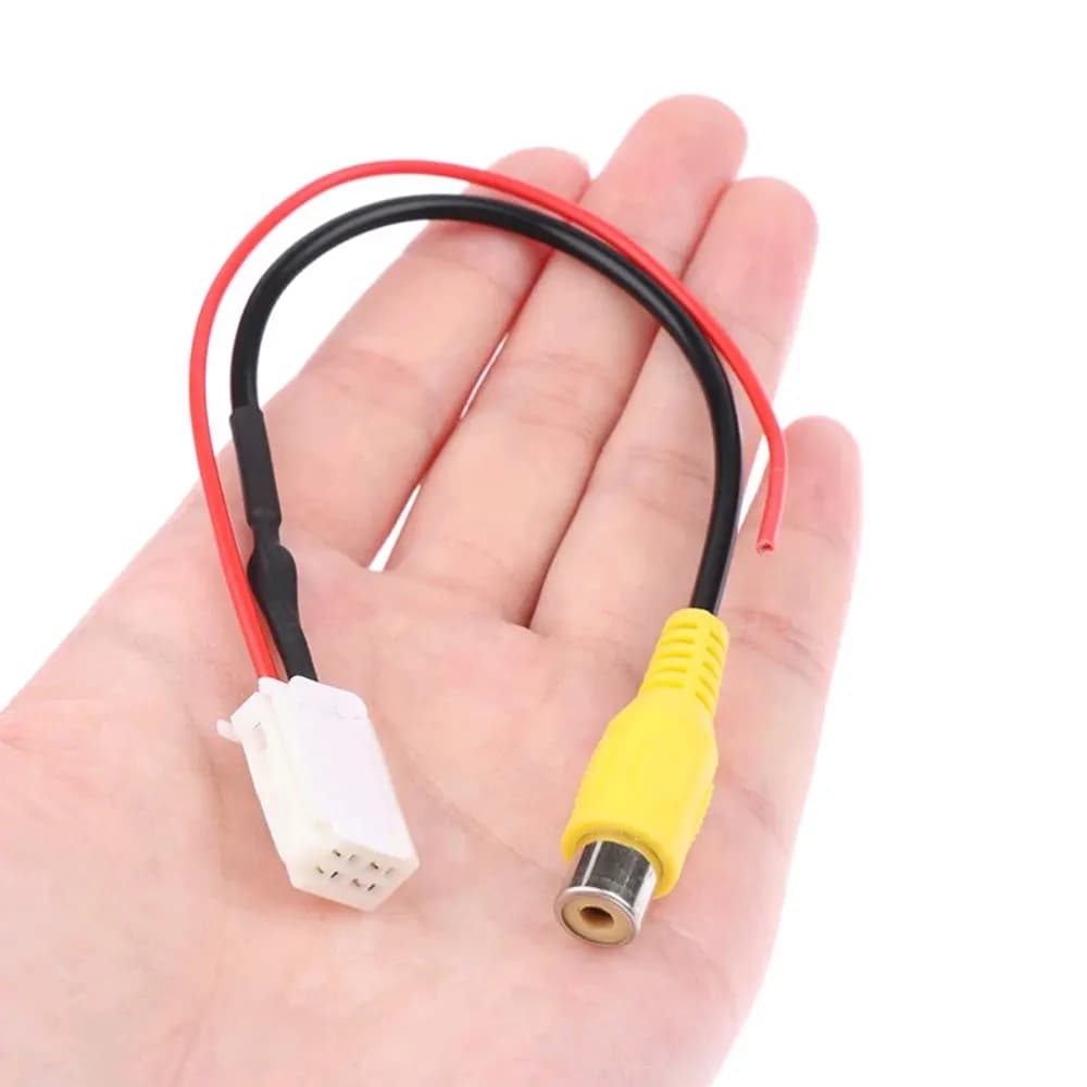 Caméra de recul radio à 4 broches pour Toyota, adaptateur de câble d'entrée RCA, connecteur mâle, ac