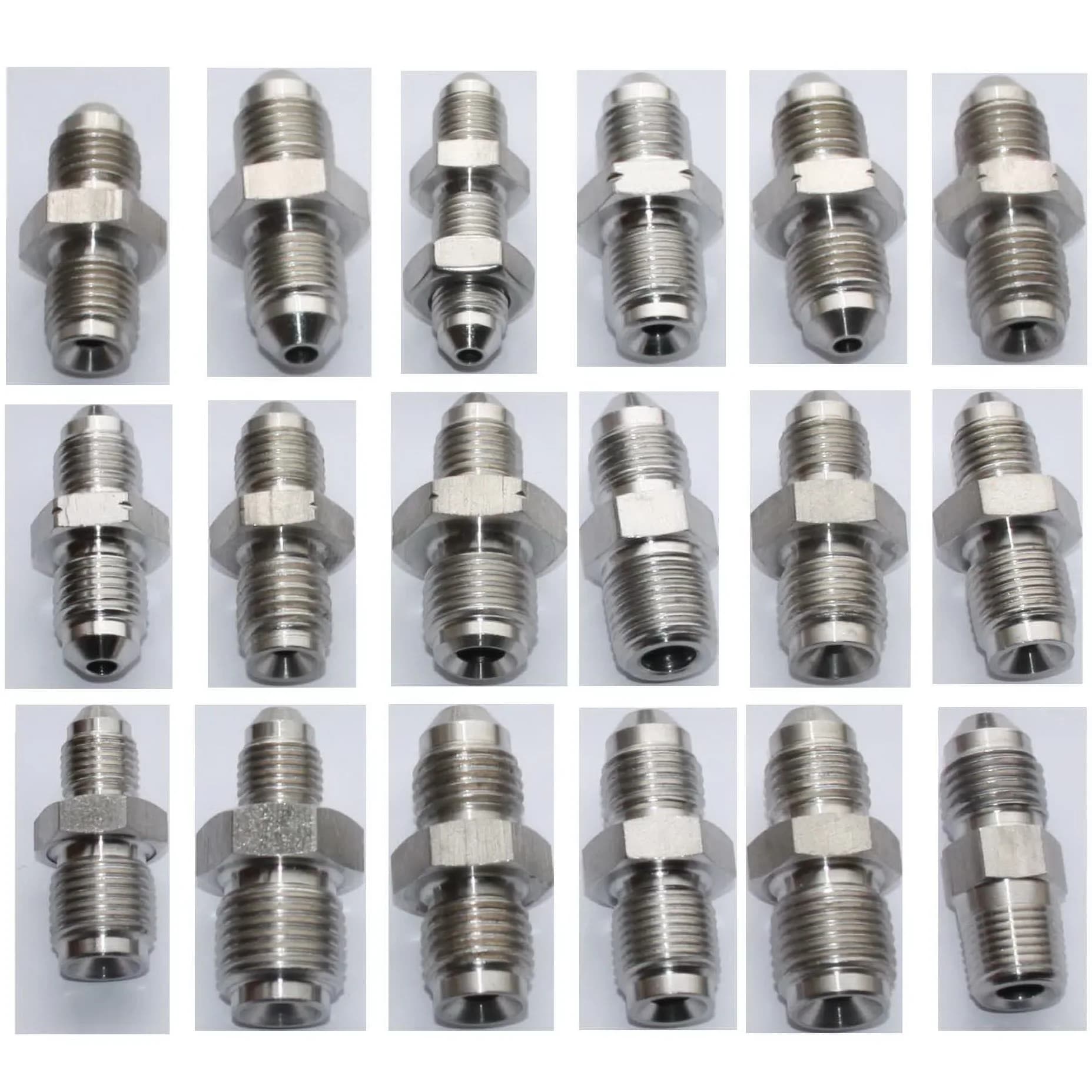 Adaptateur de frein en acier inoxydable Part-1 mâle AN3 AN4 vers M10, M12, AN5, AN6, 3/8-24, 7/16-20