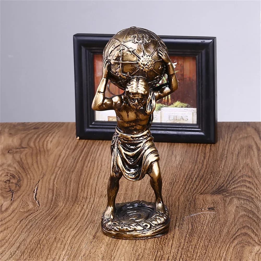 Statue d'Atlas grec de 19,5/29/33 cm, mythologie, Titans, dieu, sculptures et figurines en résine, d