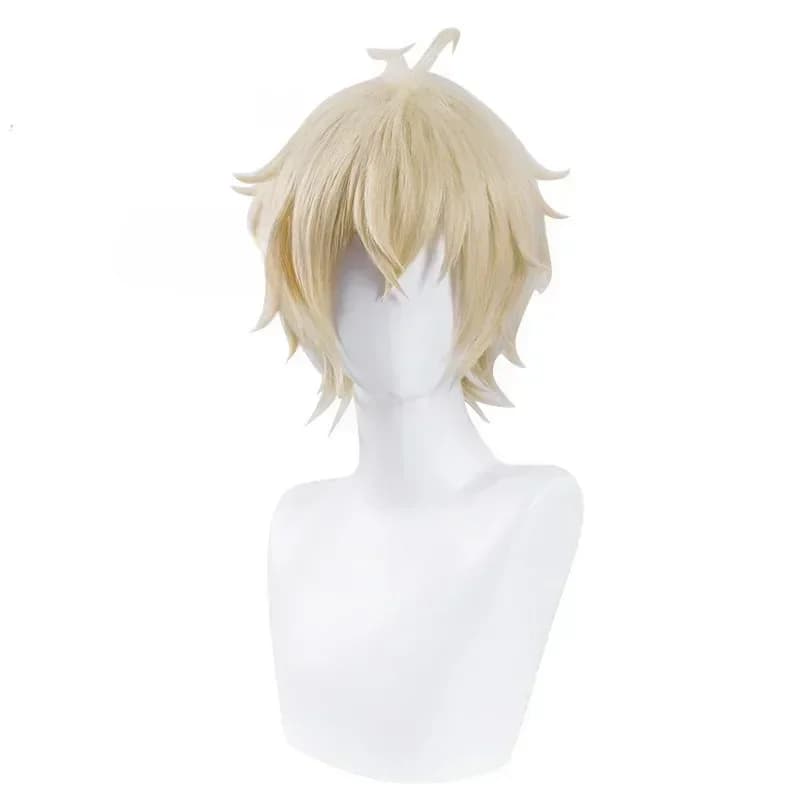 Mikaela Hyakuya Cosplay perruque hommes courte perruque Blonde claire Cosplay Anime Cosplay perruque
