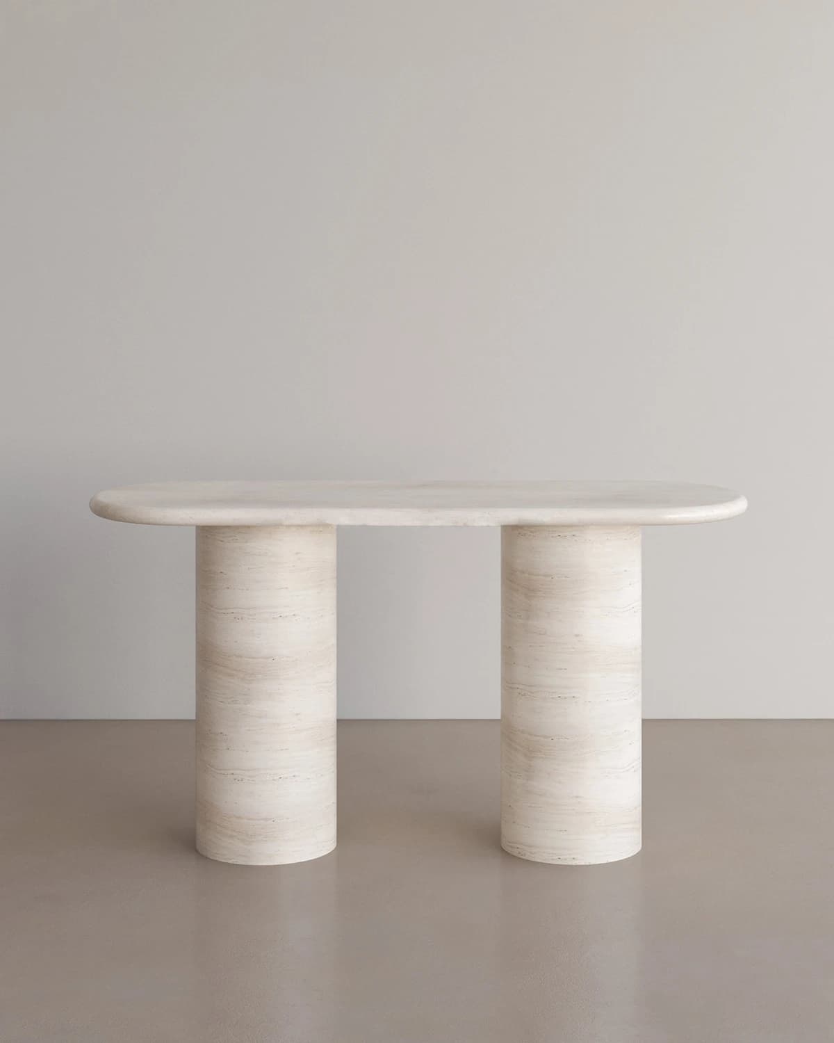 Table Console en travertin Beige moderne, meubles de salon en pierre naturelle, Table d'entrée de co