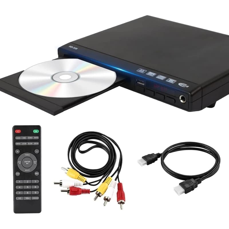Lecteur DVD domestique HD 1080P pour TV, compatible toutes régions, lecteur de disques DVD et CD, so