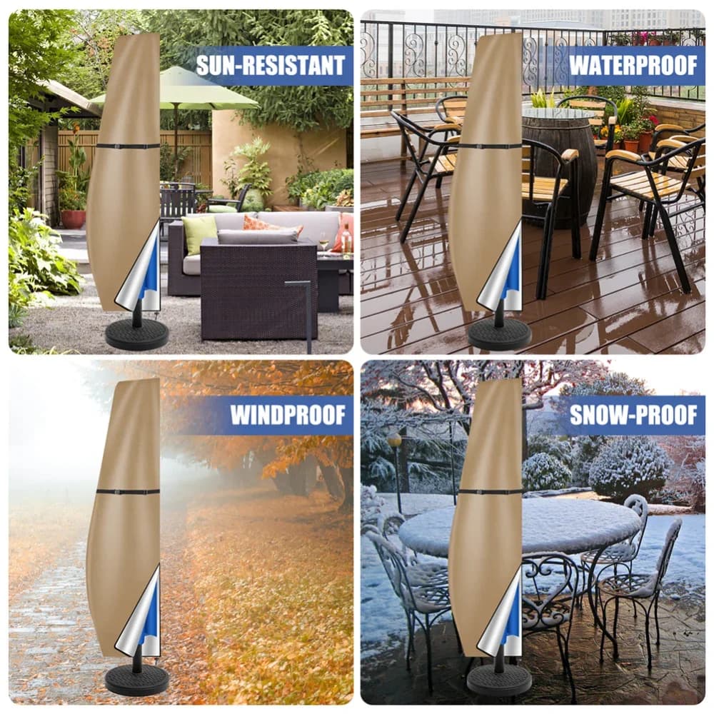 Housse de Parasol de jardin avec tige et anneau de traction, Protection UV 210D Oxford, tissu imperm