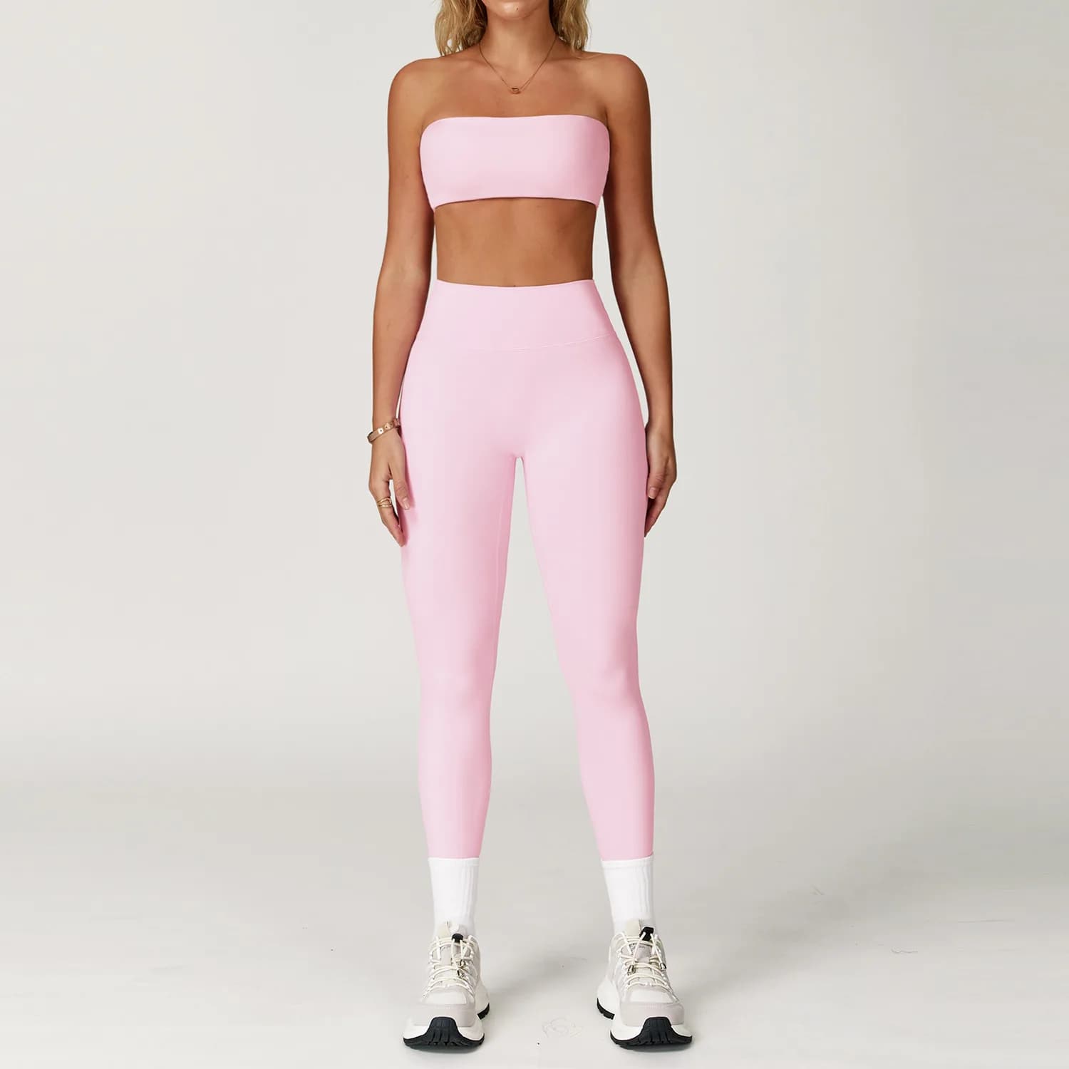 Ensemble de Yoga 2 pièces pour femmes, tenues d'entraînement, Fitness, survêtement de gymnastique, L