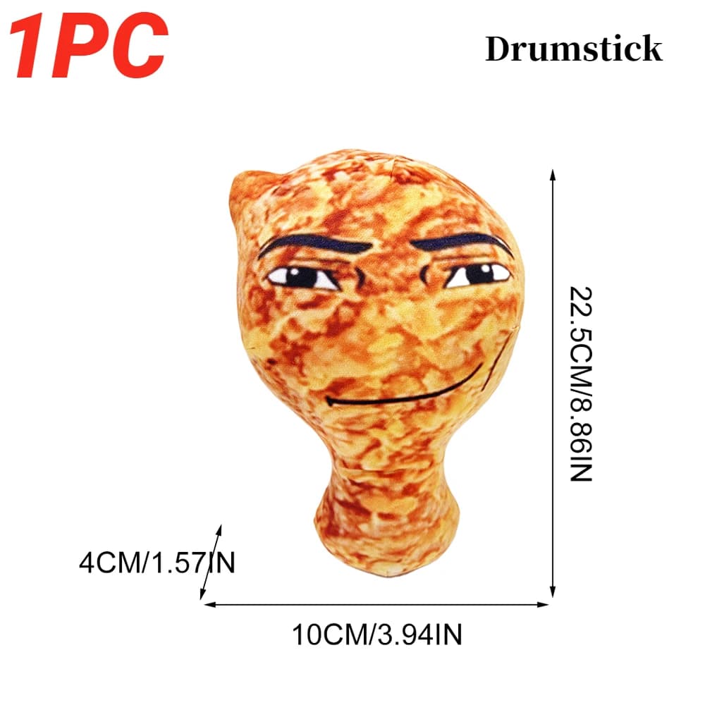 Oreiller en peluche jetable pour les nuits, pépites, meme, jouet en peluche, baguettes en peluche, c