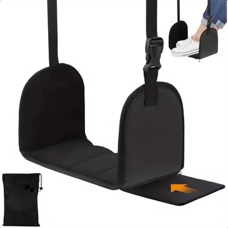 Repose-pieds réglable pour avion avec rembourrage en mousse à mémoire de forme épaisse, essentiels d