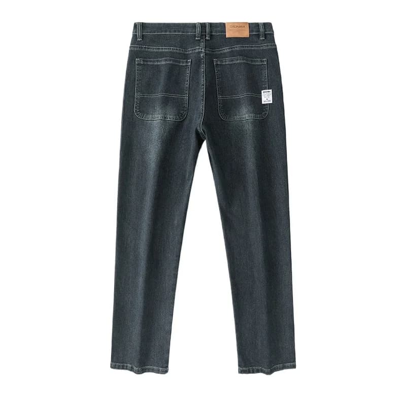 Jeans baggy droit à jambes larges pour hommes, pantalons décontractés d'affaires, vêtements de marqu