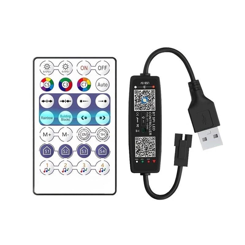 WS2812B contrôleur Bluetooth musique APP contrôle pour Pixel LED bande lumineuse SK6812 WS2811 WS281