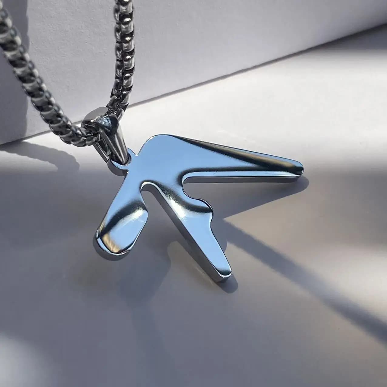 Collier pendentif en acier inoxydable de haute qualité avec logo Aphex – Collier hip-hop tendance po
