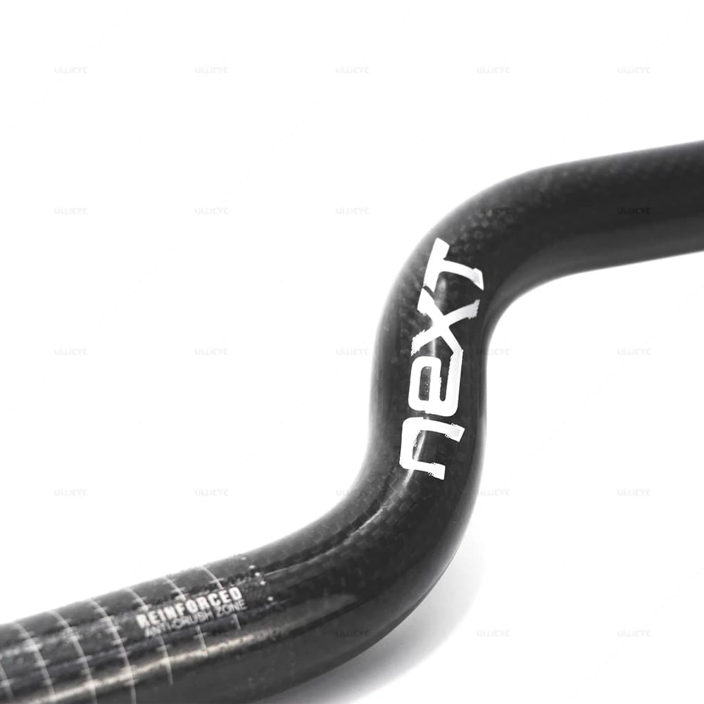 Guidon élévateur en carbone pour VTT et BMX, guidon brillant, visage de course NEXT, 31,8 mm, diamèt