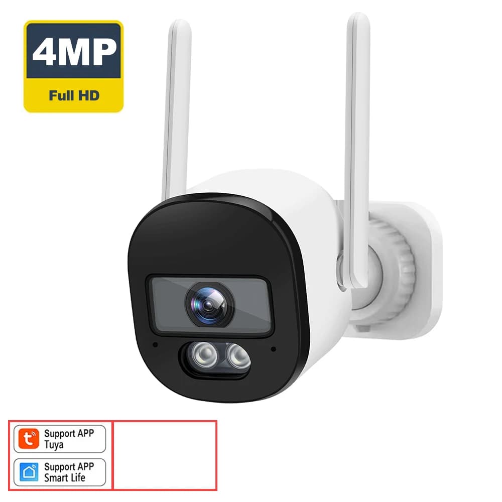 Tuya-Mini Caméra de permission Bullet, Caméras Vidéo Extérieures, 4MP, 2.4G, 5G, WiFi, 2K, SmartLife