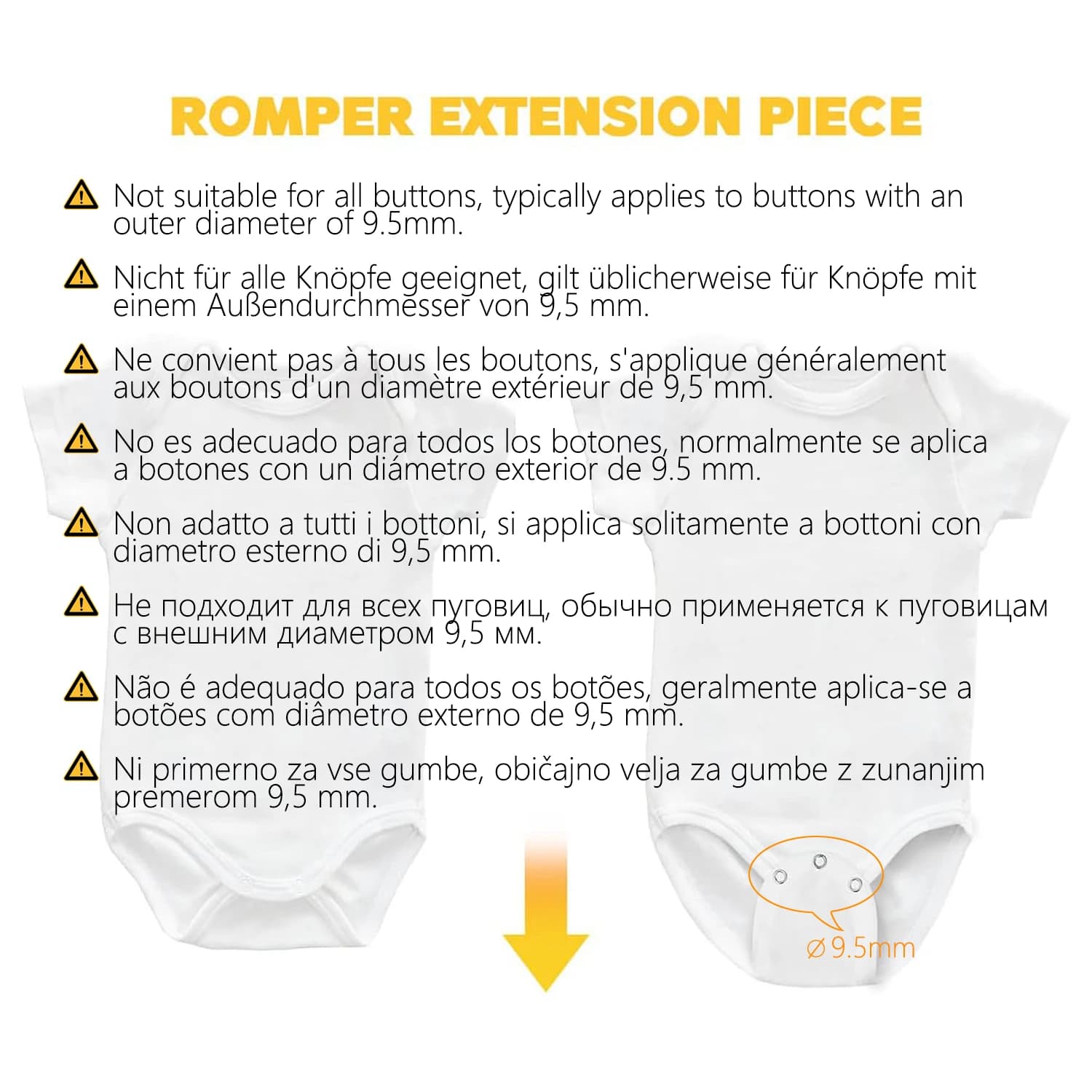 2/4/6/8/10 pièces extension de body pour bébé pour bébé garçons filles enfants barboteuse entrejambe