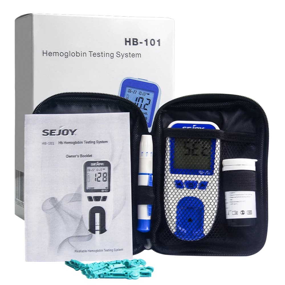 Analyseur médical optique d'hémoglobine, moniteur d'anémie pour Test pour HB et HCT avec 25 papiers 