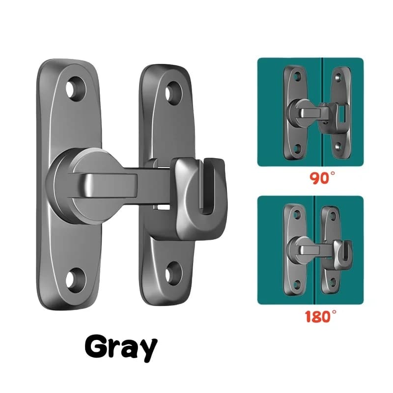 Loquets de porte rabattables robustes, serrure de porte à 90/180 degrés, sécurité domestique, loquet