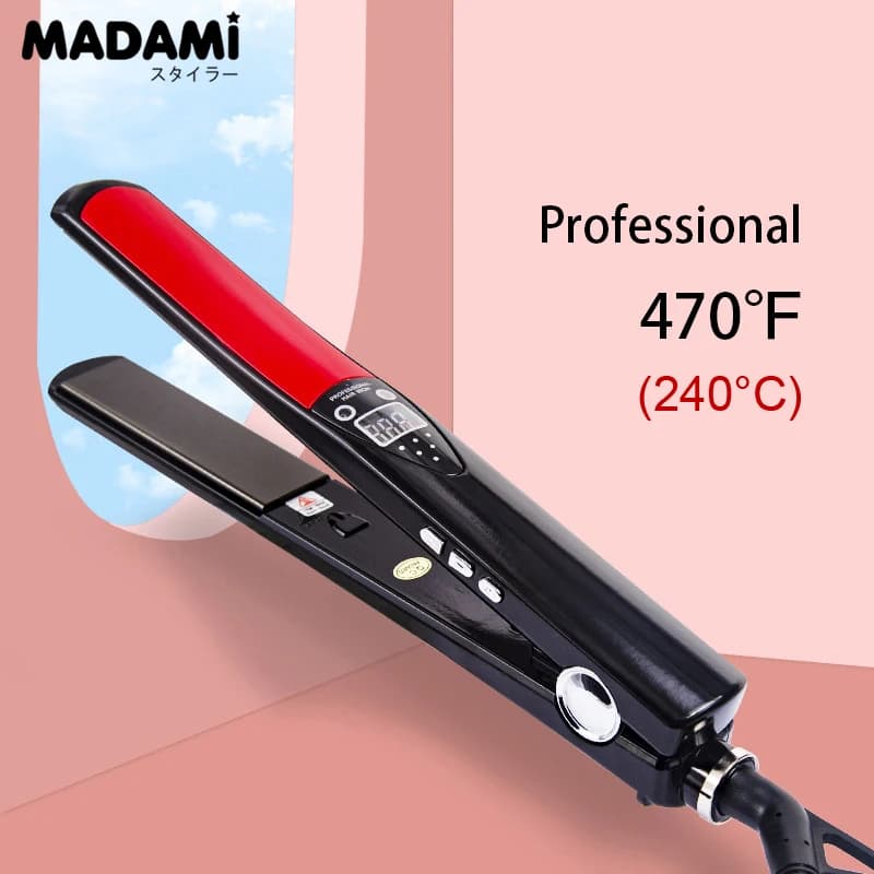 Fer à lisser professionnel KerBrian Hair, titane, plat, 240 ℃, 470 ℉, haute température, salon de co