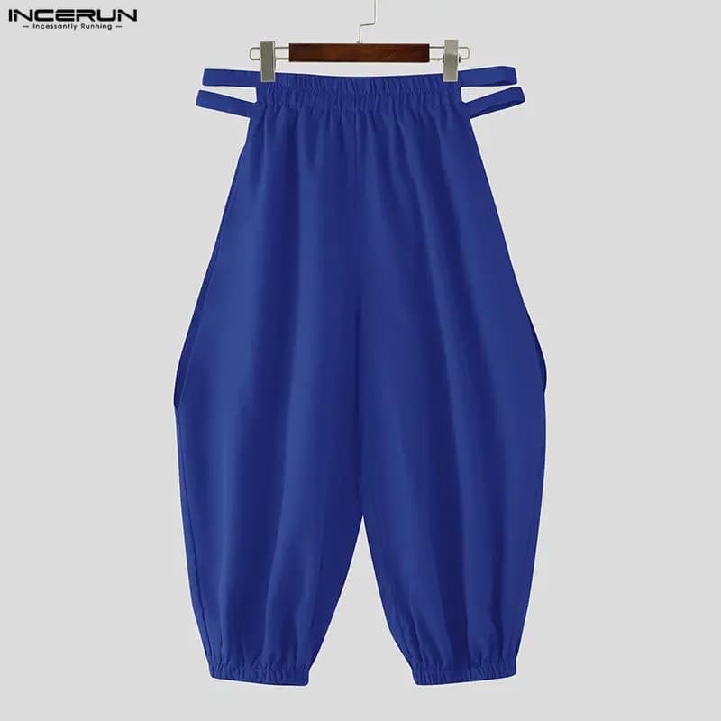 Pantalon de jogging INCERUN pour homme, coupe ample, taille élastique, ajouré, style streetwear, lon
