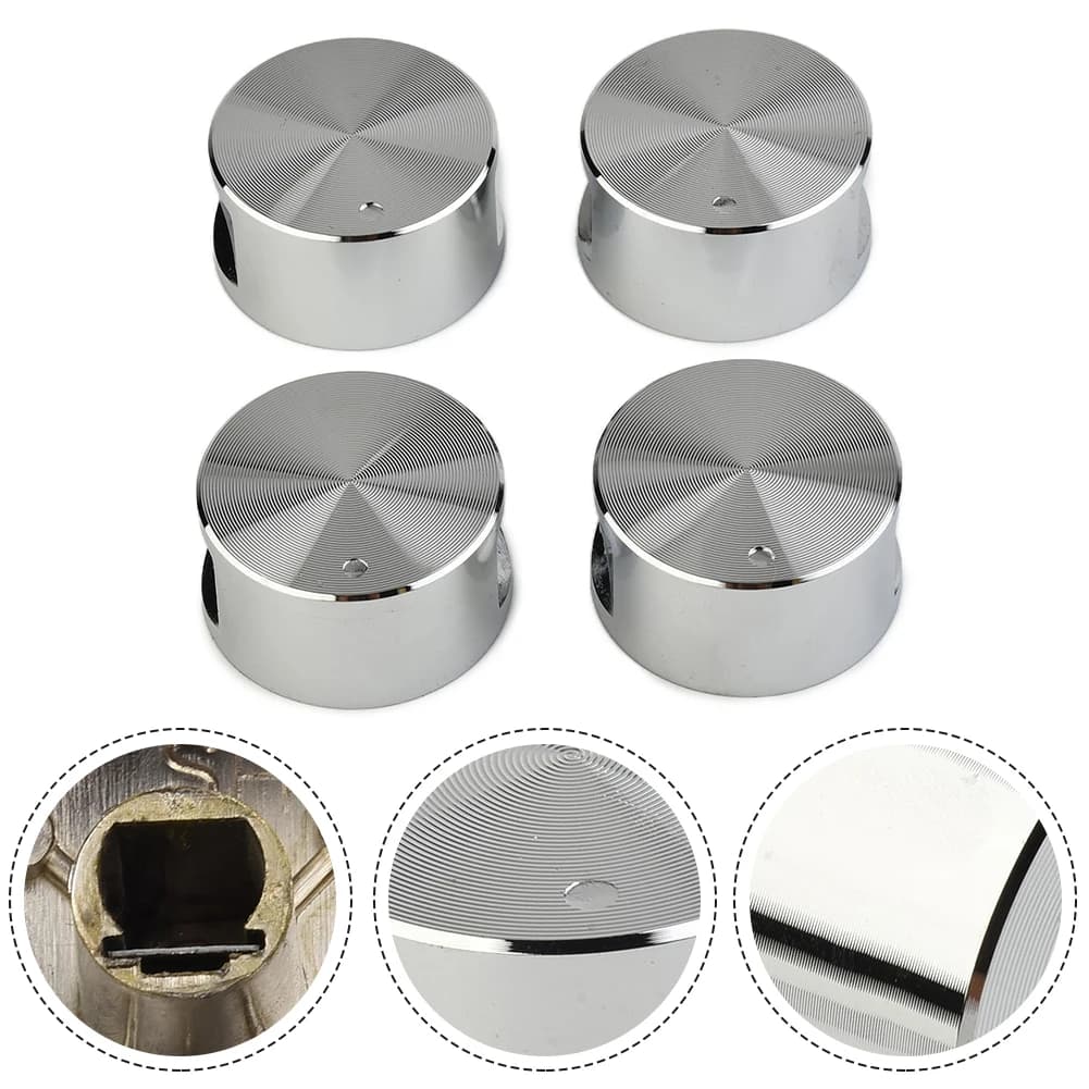 4 pièces en alliage de Zinc bouton rond table de cuisson à gaz poignée interrupteurs pour cuisine cu