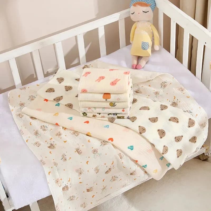 Couverture de réception pour bébé, en mousseline de coton, pour nouveau-né, literie, serviette de ba
