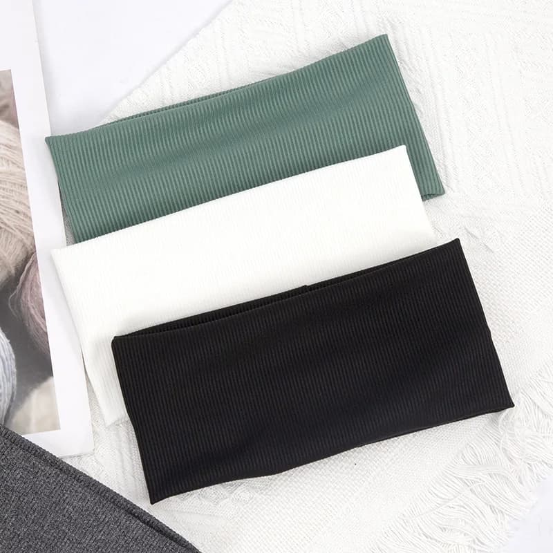 Bandes de cheveux élastiques de couleur unie pour femmes et hommes, bandeau de course, Fitness, spor
