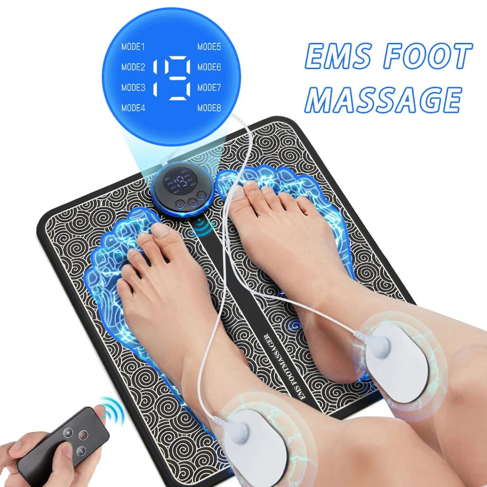 Coussin de Massage électrique EMS pour les pieds, soulagement de la douleur, relaxation des pieds, p