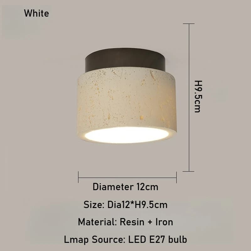 Luminaires LED en travertin pour plafond, lampes de plafond pour salon, éclairages de plafond pour s