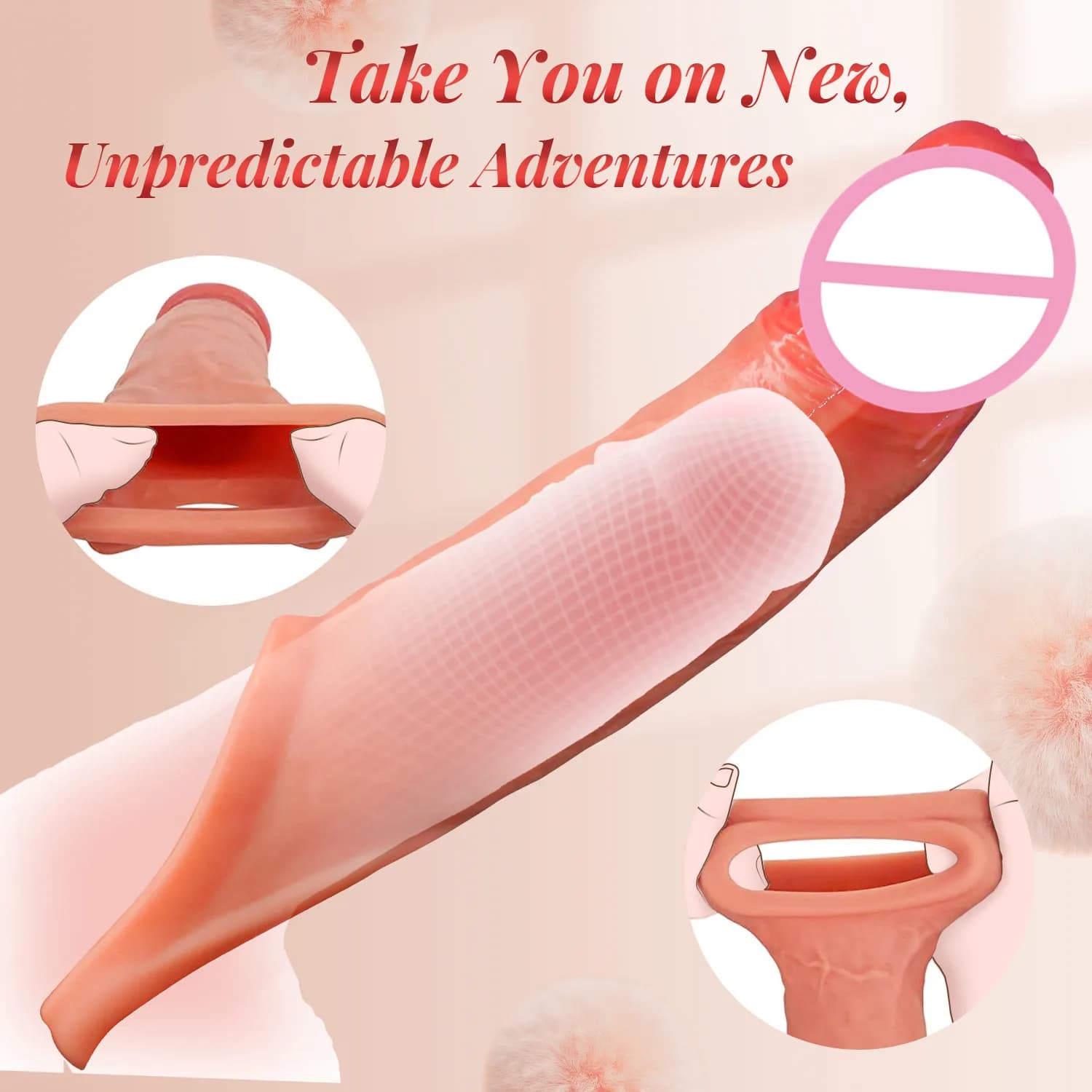 Andrea Control-Anneau pénien pour hommes, extenseur de pénis, retard d'éjaculation, érection plus fo