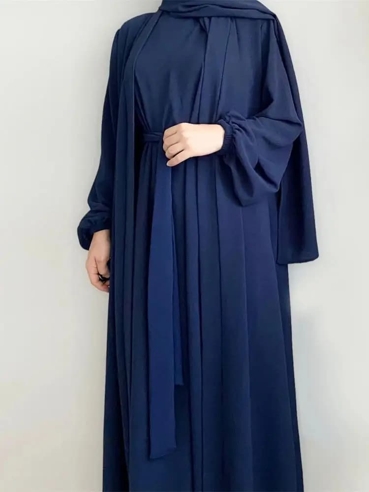 Ensemble 3 pièces pour femmes musulmanes, Ramadan, Eid Mubarek, Dubaï, Abaya, Kaftan, Turquie, Islam