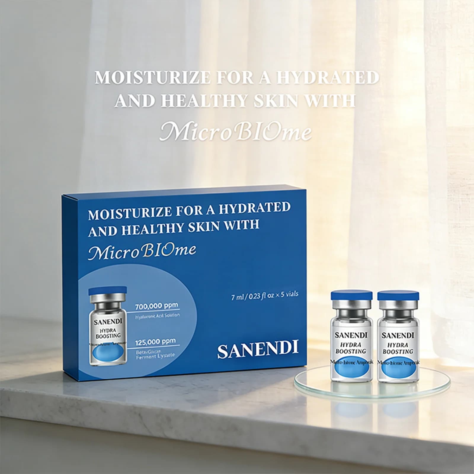 Ensemble de soins de la peau hydratant en profondeur Sanendi, sérum éclaircissant microbien actif, c