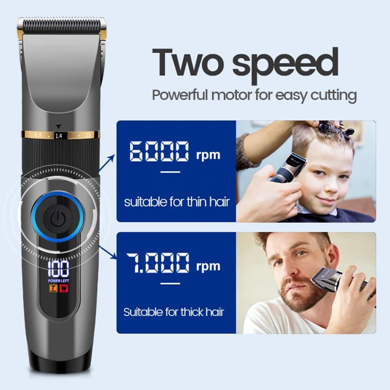 Tondeuse à cheveux professionnelle tondeuse électrique Rechargeable pour hommes barbe enfants barbie