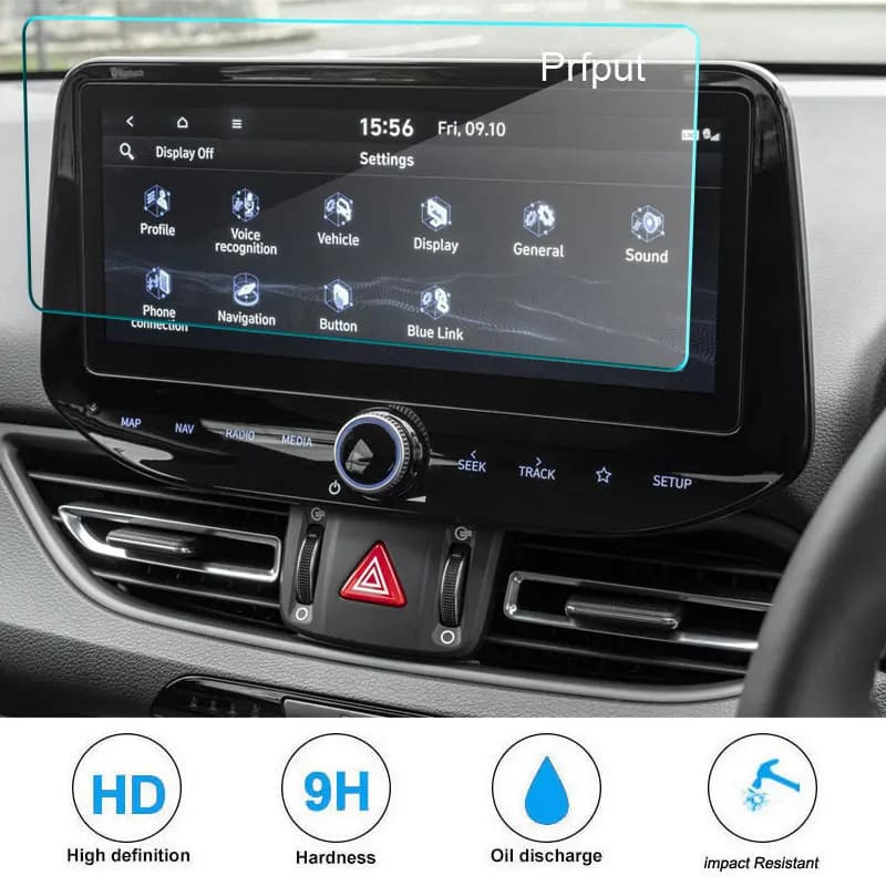 Film de protection en acier pour écran en verre du Guatemala, navigation GPS de voiture, Hyundai i30