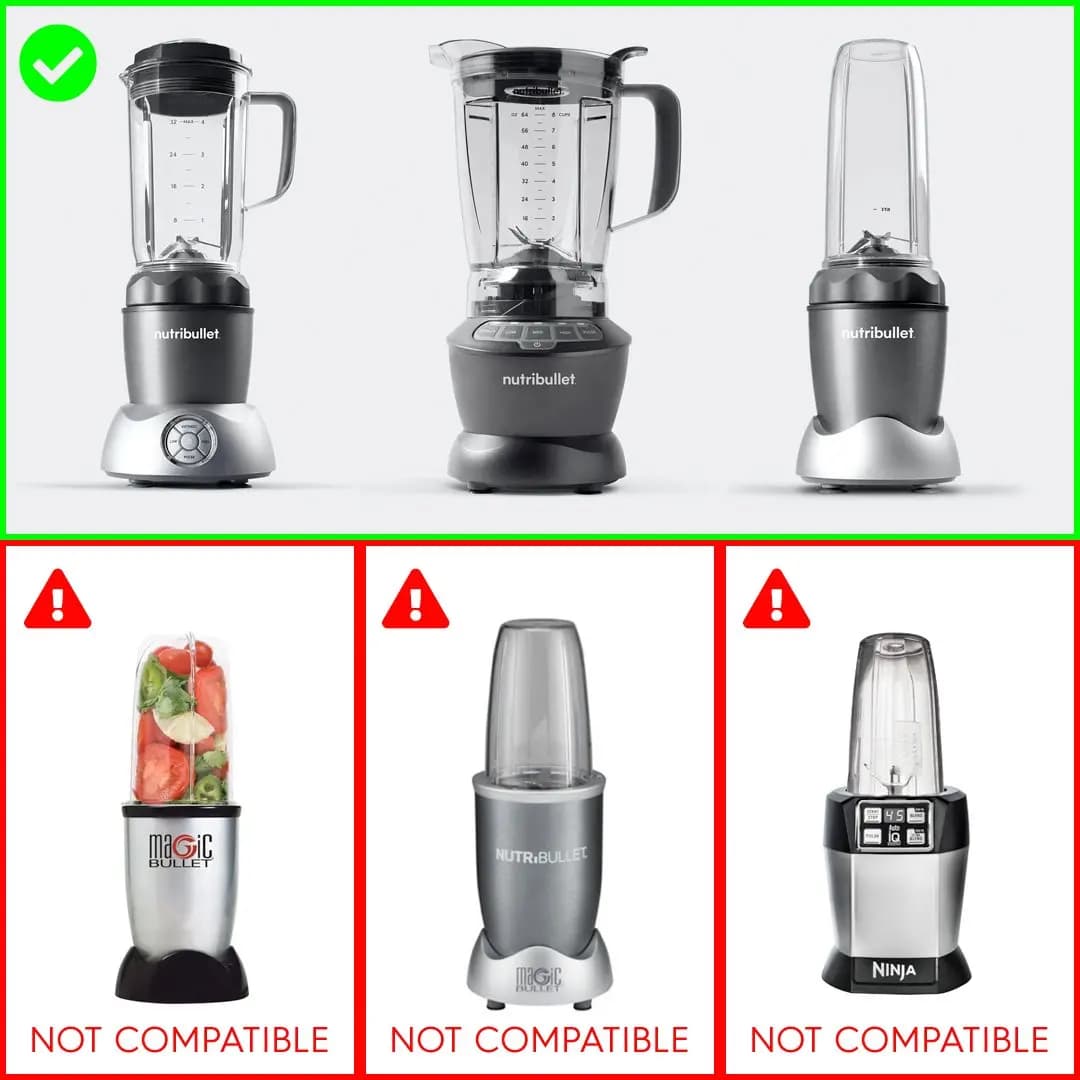 Pièces de rechange pour tasse et couvercle à emporter de 32 oz compatibles avec les mélangeurs Nutri