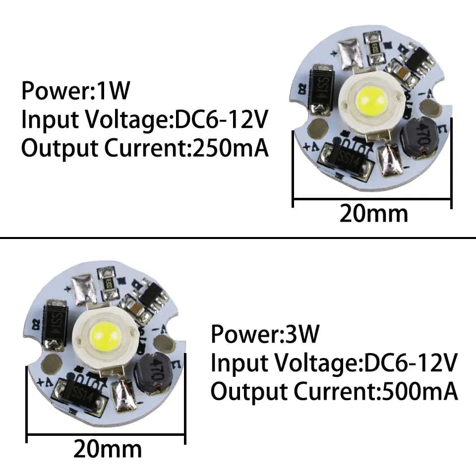 Circuit imprimé d'alimentation à courant constant, perles de lampe LED, pilote blanc et bleu, batter