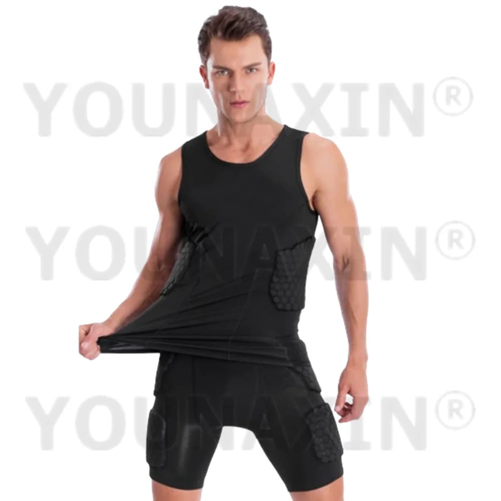 Haut de sport unisexe anti-collision, respirant et élastique, glaçure à séchage rapide, noir, précie