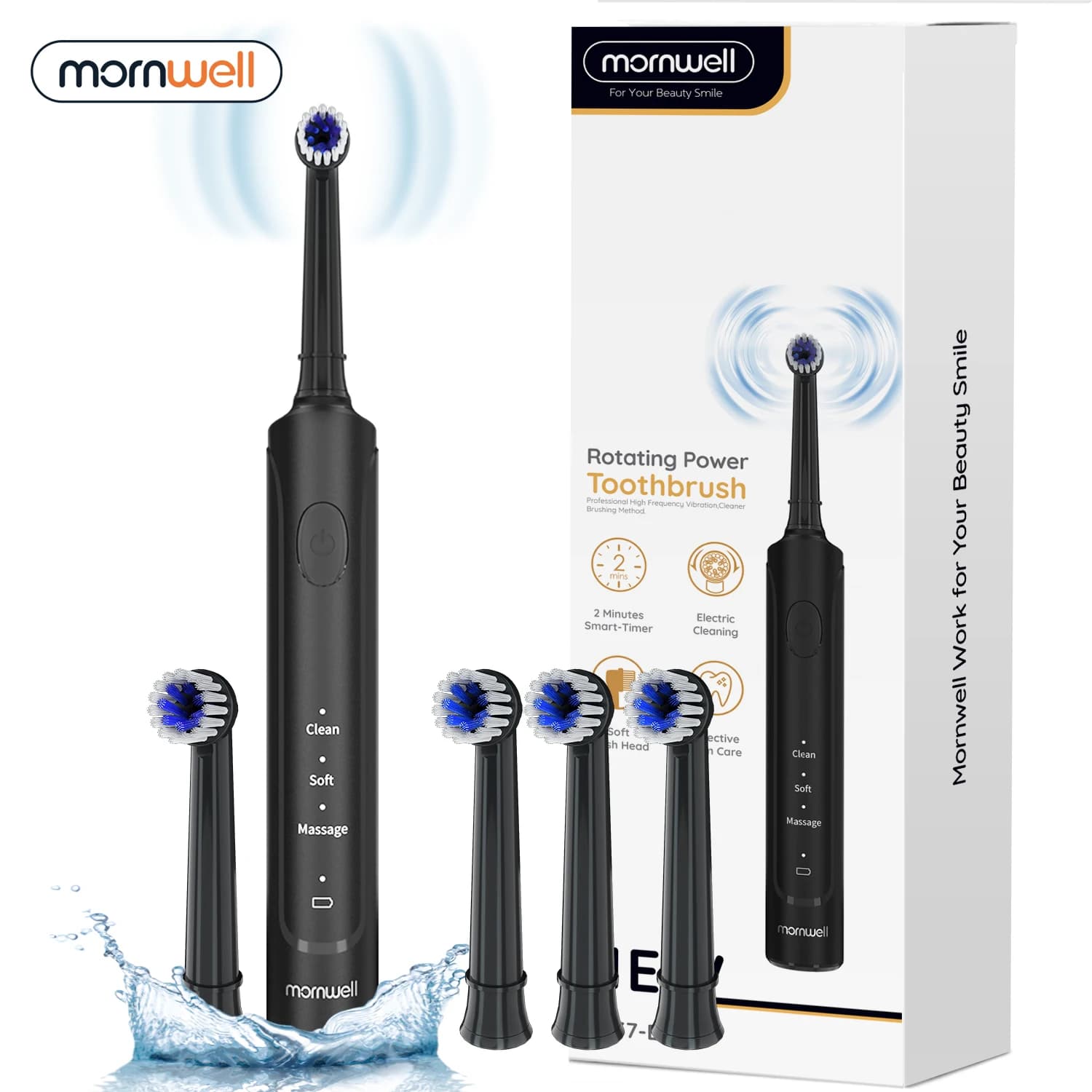 Brosse à dents électrique pour adultes, Rechargeable, sonique T37, avec 3 Modes, étanche IPX7, moteu