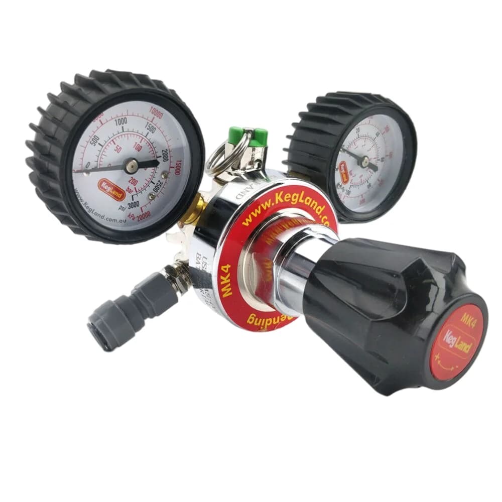 KegLand Régulateur de gaz CO2 MK4 double jauge multi-gaz - TYPE 30 W21.8 fil bière brassage à domici