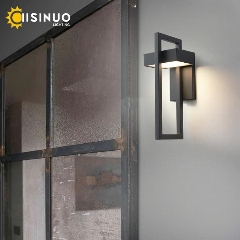 Éclairage mural LED extérieur étanche rétro Vintage couleur noire 10W pour jardin porche applique ré