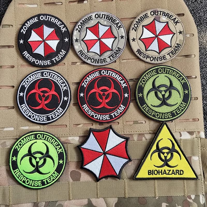 Umbrella Corporation – patchs brodés pour parapluie de biochimie, Badges militaires de l'armée pour 