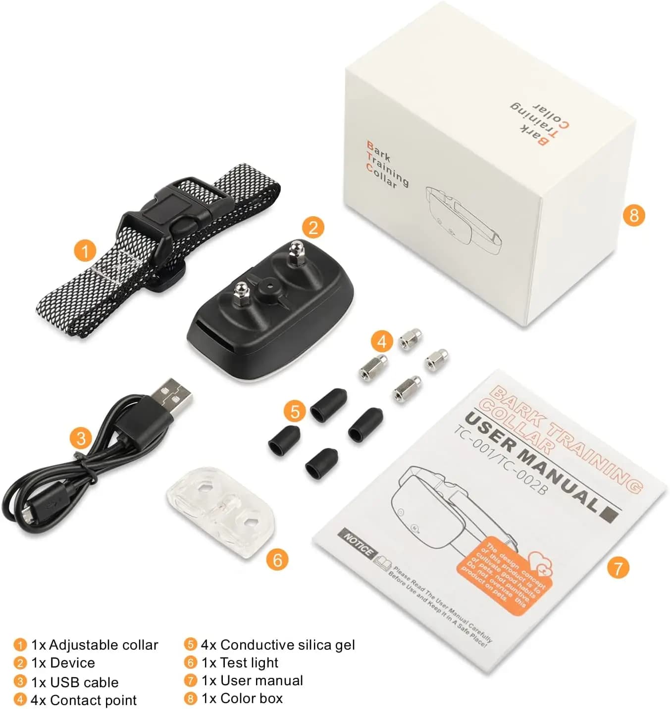 Collier intelligent anti-aboiement pour chien, collier d'entraînement automatique avec 3 modes, son,