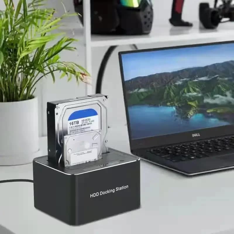 Station d'accueil pour disque dur USB 3.0 vers double SATA pour clone de disque dur SSD de 2,5/3,5 p