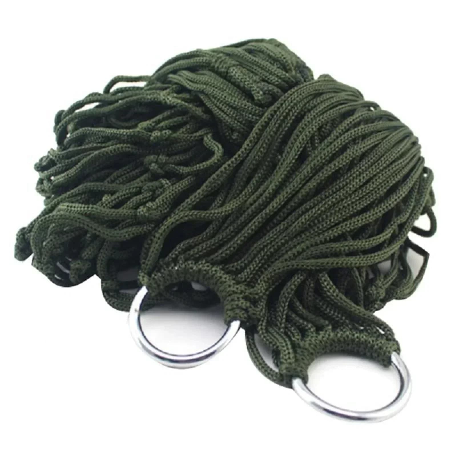 Hamac Portable en corde de Nylon épaisse pour jardin et extérieur, hamac en maille d'intérieur, chai