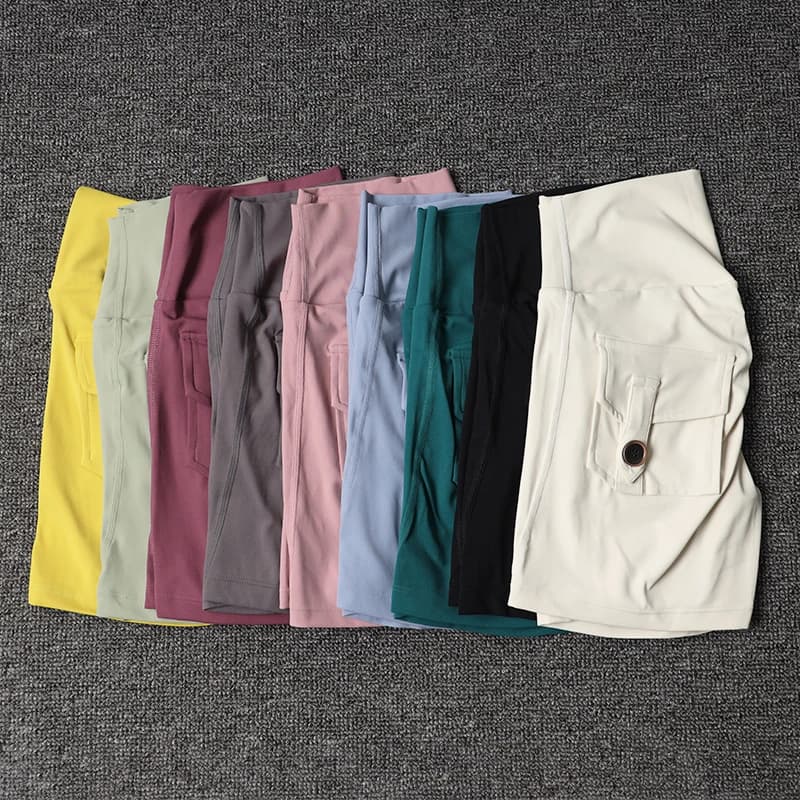 TRY TO BN Shorts de sport taille haute pour femmes, collants de yoga, leggings froissés, push-up, gy