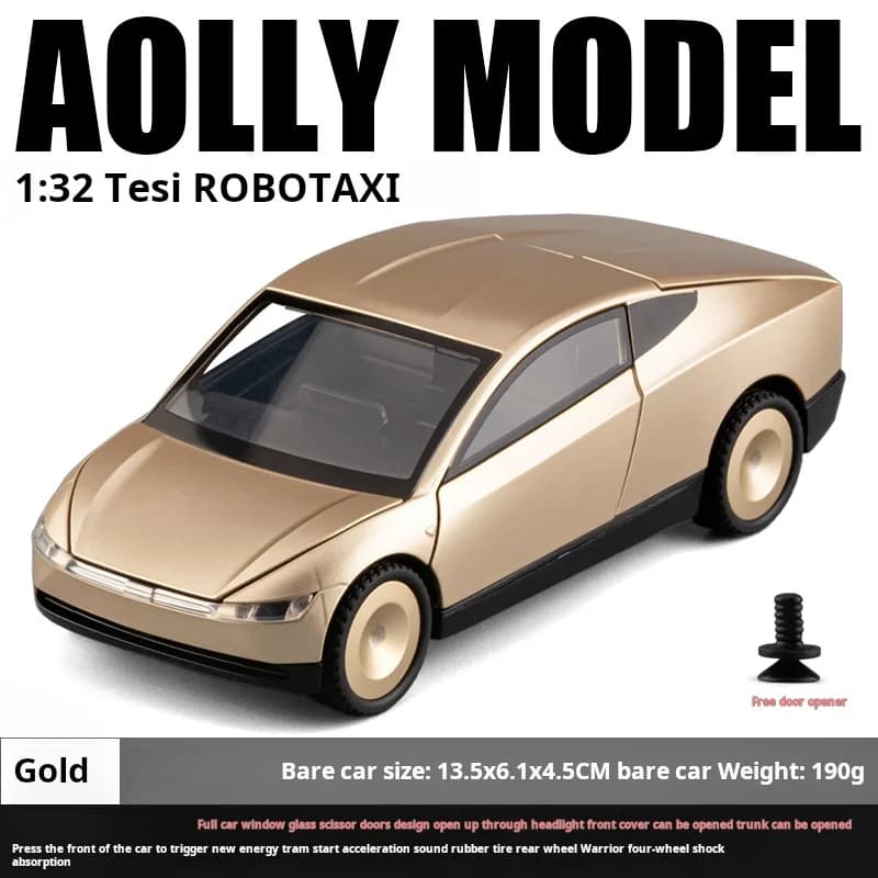 Robotaxi – modèle de voiture en alliage métallique moulé sous pression, sans conducteur, pour Tesla 