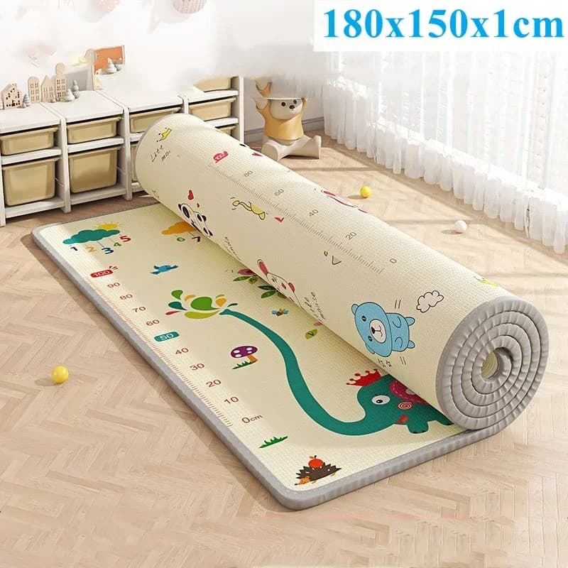 Tapis de jeu rampant pour activités de bébé, motif Double face, Non toxique, EPE, pour salle de spor