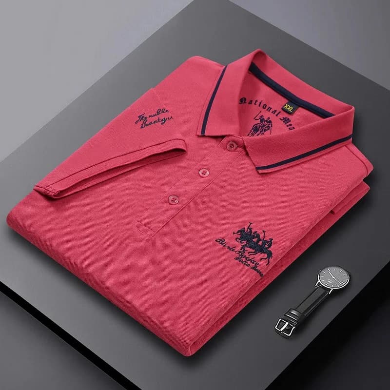 Été hommes polos brodés à manches courtes chemise de luxe haut décontracté revers T-shirt hommes res